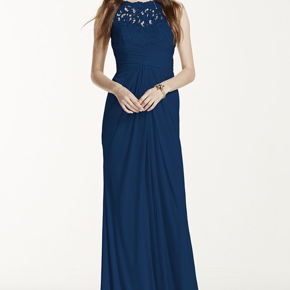 Navy Blue Floor Length Formal